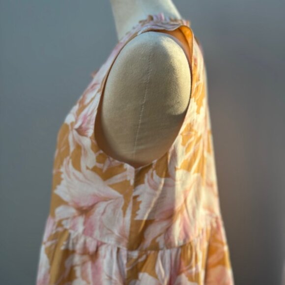 NWT Steve Madden Disposition Tiered Sundress in Golden Glow - Picture 6 of 13